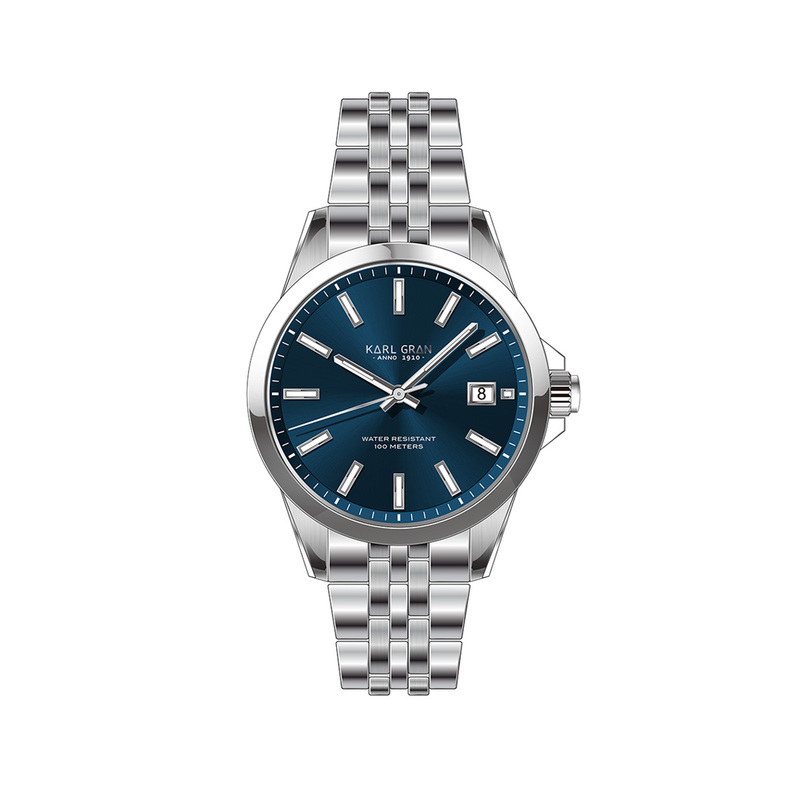 En elegant Karl Gran Fejan Blue,  med naturligt utseende och känsla. Detaljerad utformning med realistiskt bladverk. 