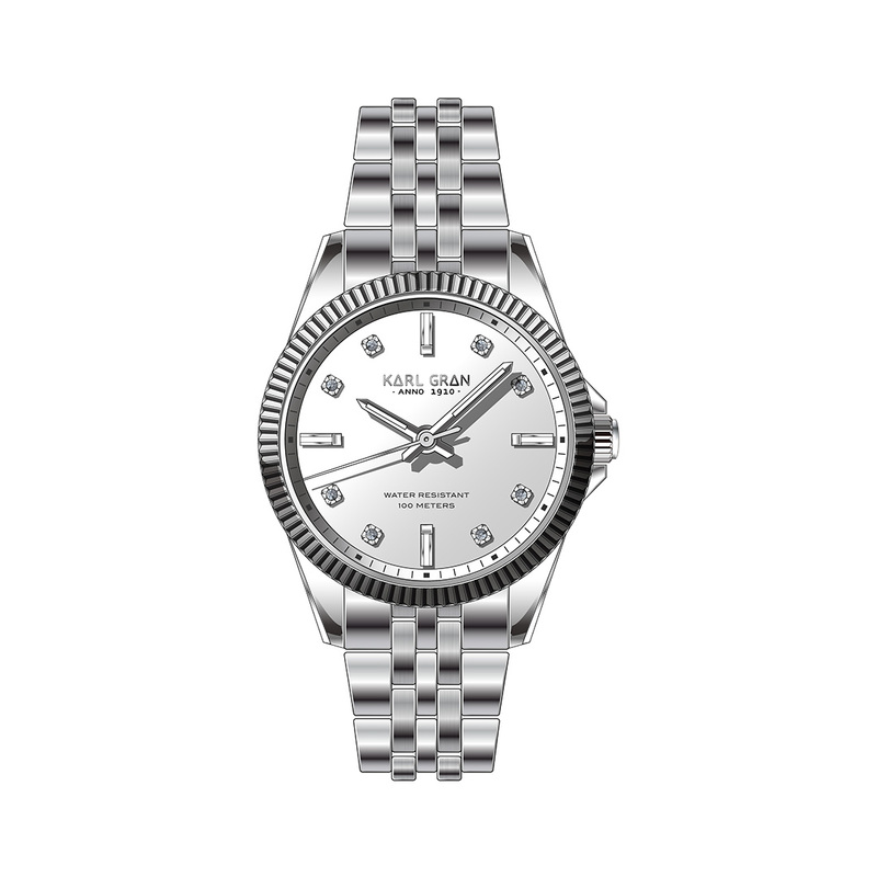 En elegant Karl Gran Arholma White,  med naturligt utseende och känsla. Detaljerad utformning med realistiskt bladverk. 