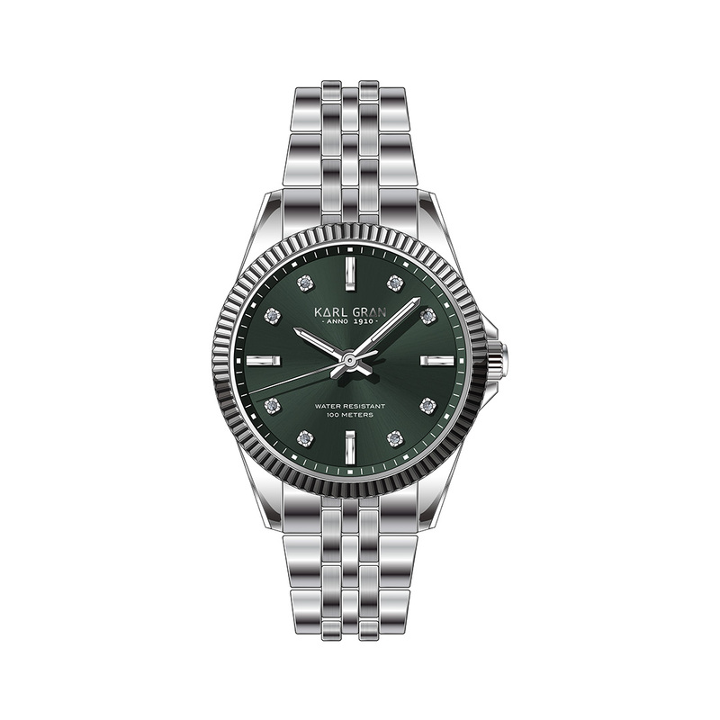 En elegant Karl Gran Arholma Green,  med naturligt utseende och känsla. Detaljerad utformning med realistiskt bladverk. 