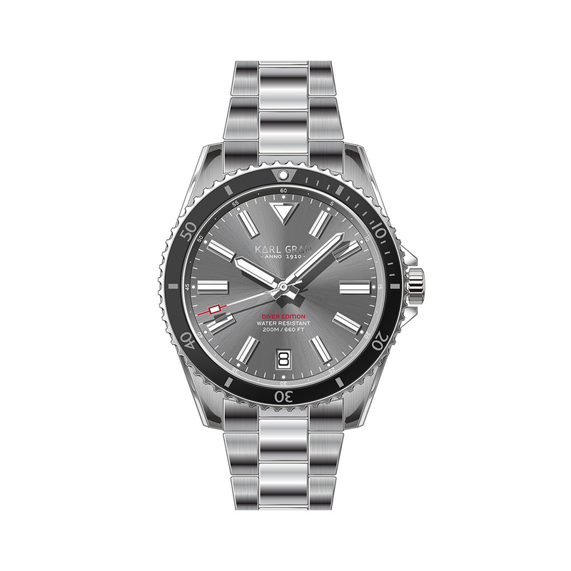 En elegant Karl Gran Blidö Grey,  med naturligt utseende och känsla. Detaljerad utformning med realistiskt bladverk. 