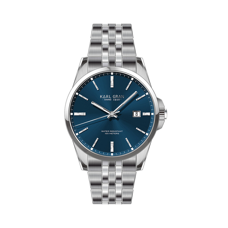 En elegant Karl Gran Furusund Blue,  med naturligt utseende och känsla. Detaljerad utformning med realistiskt bladverk. 