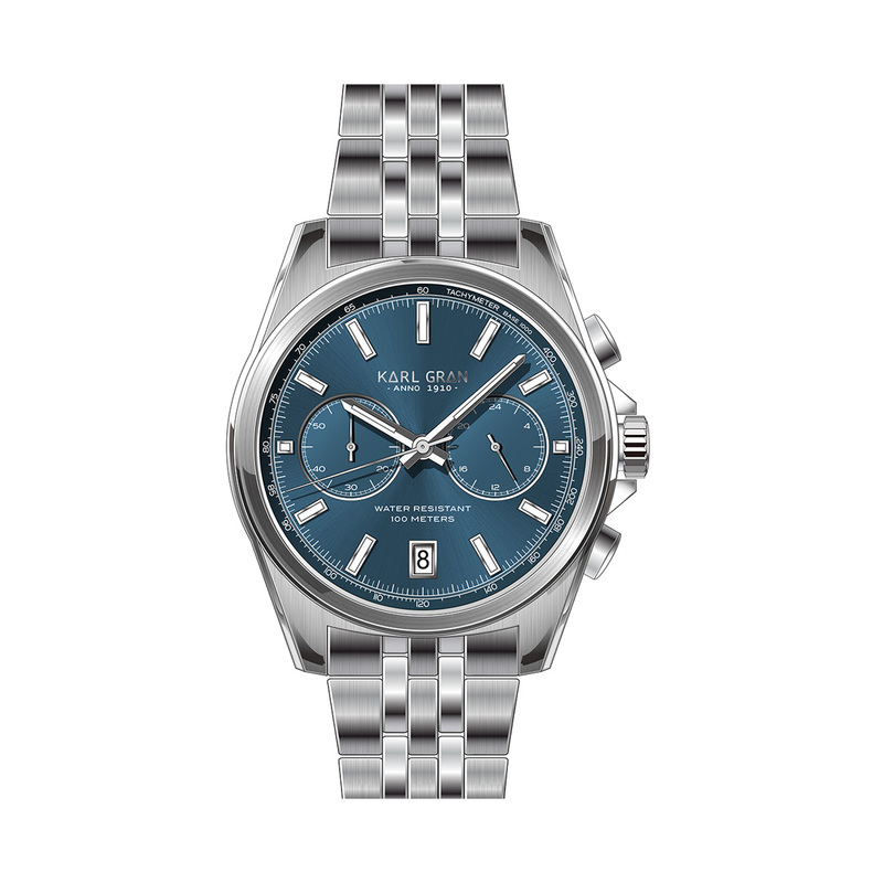 En elegant Karl Gran Gräsö Blue,  med naturligt utseende och känsla. Detaljerad utformning med realistiskt bladverk. 