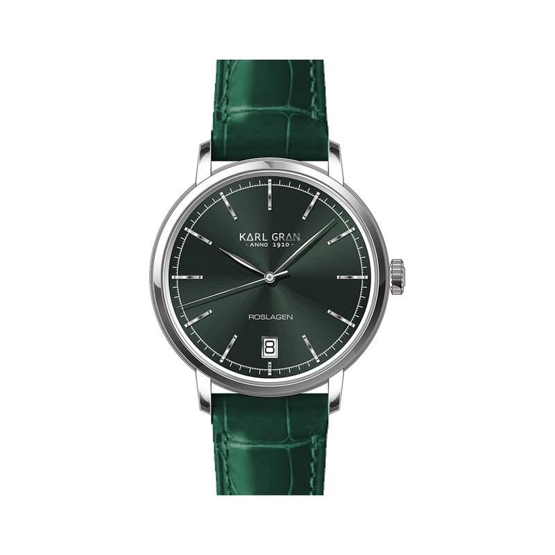 En elegant Karl Gran Väddö Green,  med naturligt utseende och känsla. Detaljerad utformning med realistiskt bladverk. 